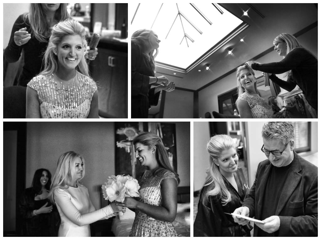 Tania Tassone as a bride getting ready by La V image-Montreal wedding photographer