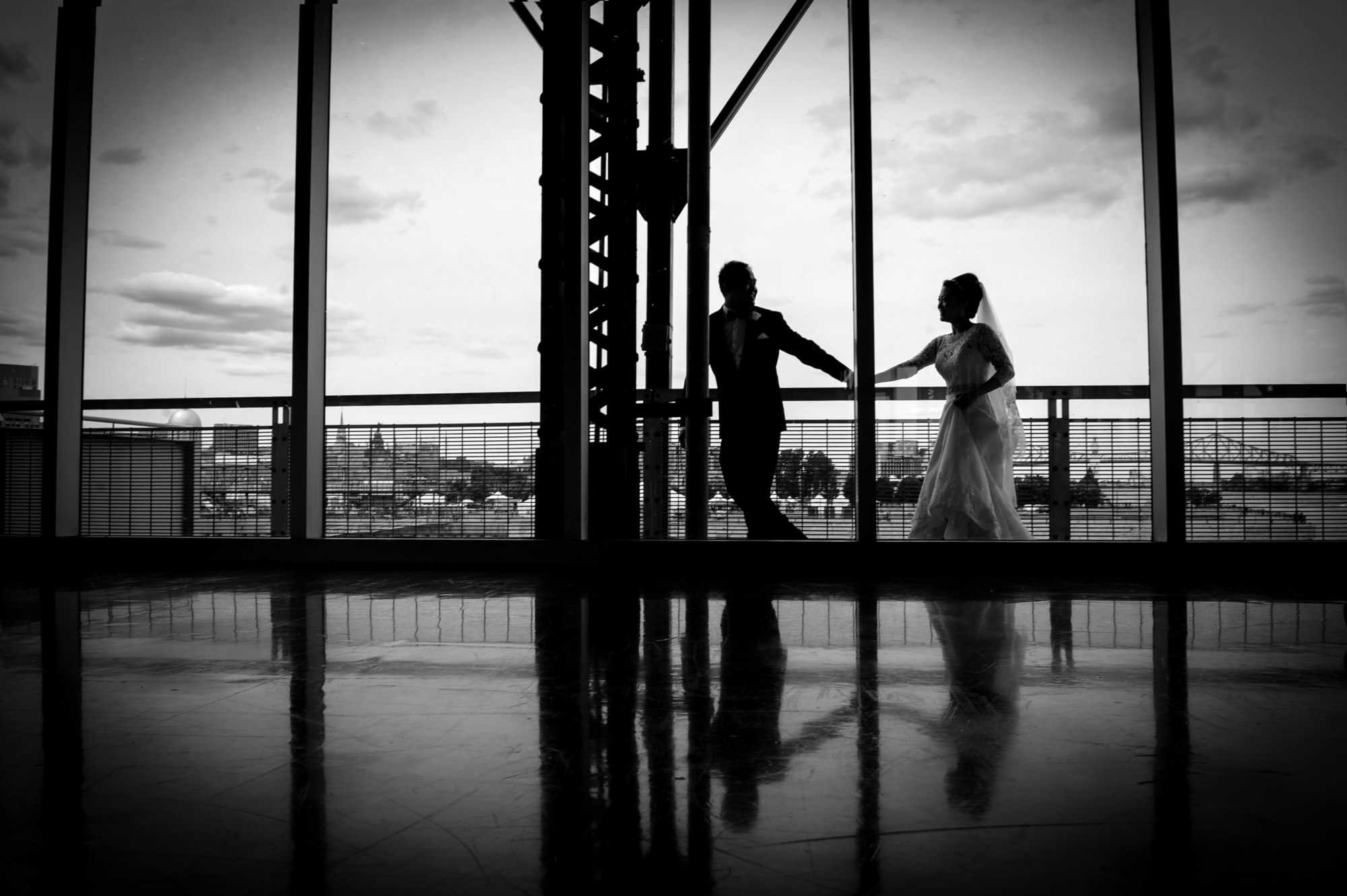 silhouettes, montreal wedding, black and white photography, la v image 