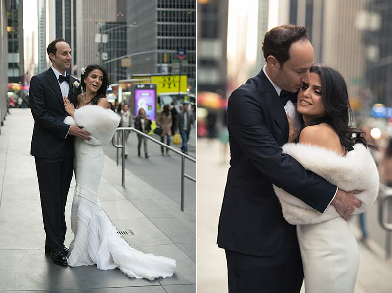 new york city wedding photography photographer photo groom bride emotional kiss walking street architectural 