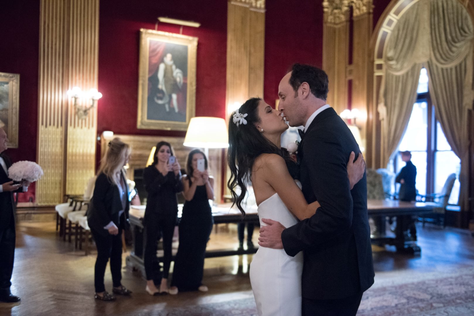 new york city wedding photography photographer photo groom bride first look emotional kiss