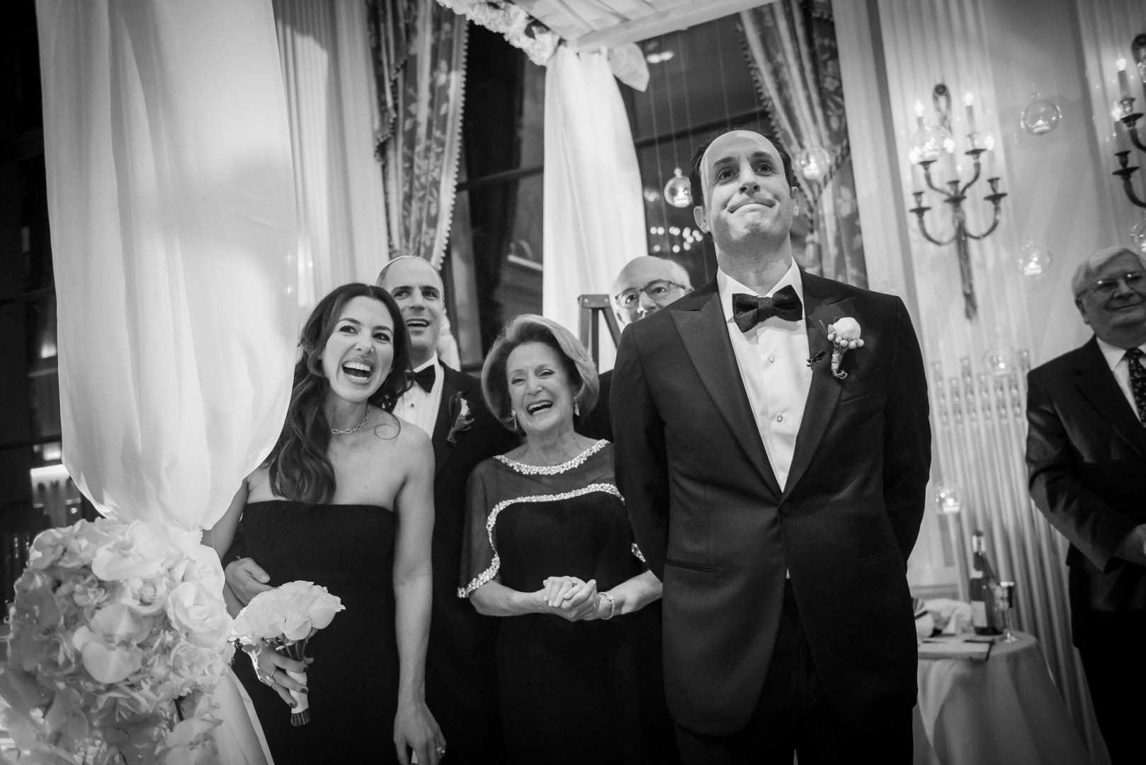 new york city artistic beautiful art wedding photography photographer photo groom bride emotional ketubah ceremony signing jewish parents celebrating mazel tov